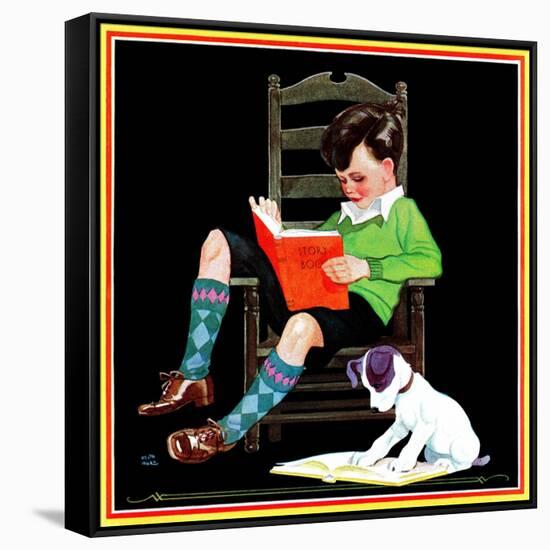 Book Report - Child Life-Keith Ward-Framed Stretched Canvas