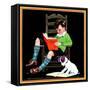 Book Report - Child Life-Keith Ward-Framed Stretched Canvas