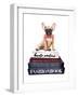 Book Stack Frenchie-Amanda Greenwood-Framed Art Print