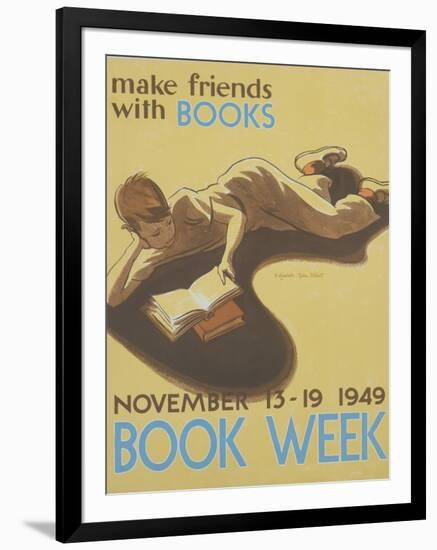 Book Week Poster-Elizabeth Tyler Wolcott-Framed Premium Giclee Print