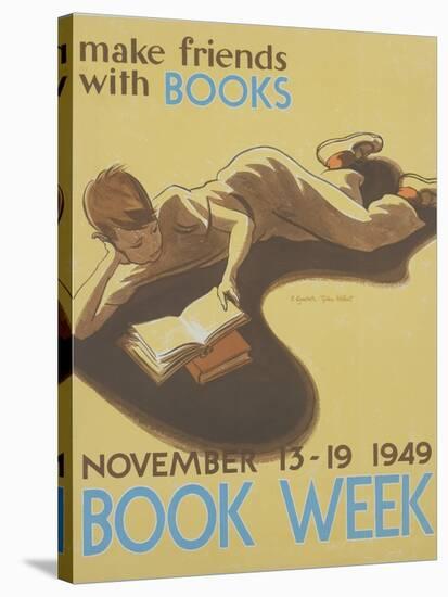 Book Week Poster-Elizabeth Tyler Wolcott-Stretched Canvas