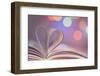 Book with Pages Folded into a Heart Shape-egal-Framed Photographic Print