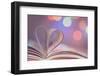 Book with Pages Folded into a Heart Shape-egal-Framed Photographic Print