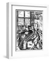 Bookbinders, 16th Century-Jost Amman-Framed Giclee Print