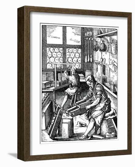 Bookbinders, 16th Century-Jost Amman-Framed Giclee Print