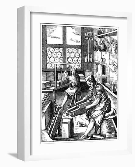 Bookbinders, 16th Century-Jost Amman-Framed Giclee Print