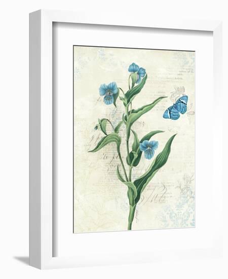 Booked Blue I Crop-Katie Pertiet-Framed Art Print