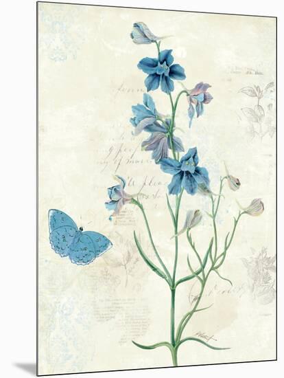 Booked Blue II Crop-Katie Pertiet-Mounted Art Print