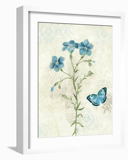 Booked Blue III Crop-Katie Pertiet-Framed Art Print