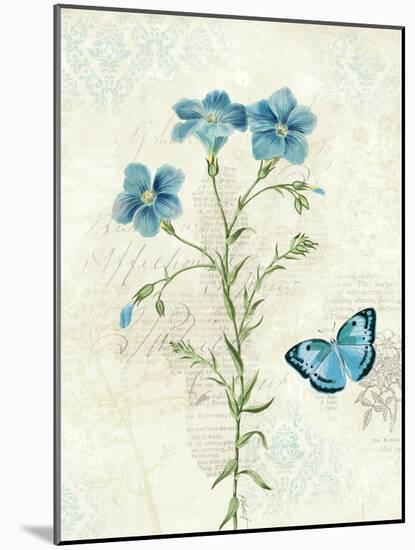 Booked Blue III Crop-Katie Pertiet-Mounted Art Print