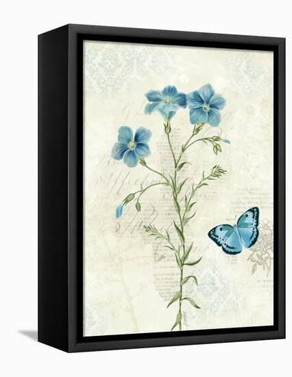 Booked Blue III Crop-Katie Pertiet-Framed Stretched Canvas