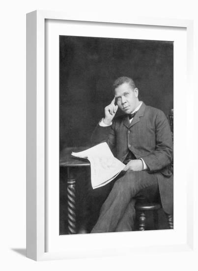 Booker T. Washington, African American Educator and Leader, 1900-null-Framed Art Print