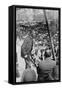 Booker T. Washington, Delivering Speech from a Stage Near New Orleans, Louisiana, 1910-null-Framed Stretched Canvas