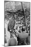 Booker T. Washington, Delivering Speech from a Stage Near New Orleans, Louisiana, 1910-null-Mounted Art Print