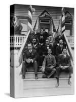 Booker T. Washington, Second Row, Center, with His Associates at Tuskegee Institute, 1915-null-Stretched Canvas