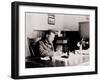 Booker T. Washington, Writing at His Desk-null-Framed Photo