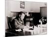 Booker T. Washington, Writing at His Desk-null-Mounted Photo