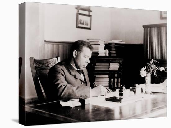 Booker T. Washington, Writing at His Desk-null-Stretched Canvas