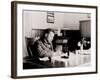 Booker T. Washington, Writing at His Desk-null-Framed Photo