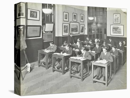 Bookkeeping Class for Men, Blackheath Road Evening Institute, London, 1914-null-Stretched Canvas