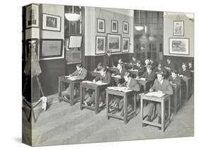 Bookkeeping Class for Men, Blackheath Road Evening Institute, London, 1914-null-Stretched Canvas