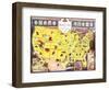 Booklover's Map Of The United States-Amy Jones-Framed Art Print