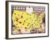 Booklover's Map Of The United States-Amy Jones-Framed Art Print