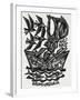 Bookplate Depicting a Boat-null-Framed Giclee Print