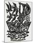 Bookplate Depicting a Boat-null-Mounted Giclee Print