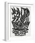 Bookplate Depicting a Boat-null-Framed Giclee Print