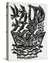 Bookplate Depicting a Boat-null-Stretched Canvas