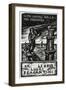 Bookplate Depicting a Row Boat-null-Framed Premium Giclee Print