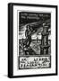 Bookplate Depicting a Row Boat-null-Framed Premium Giclee Print