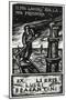 Bookplate Depicting a Row Boat-null-Mounted Premium Giclee Print