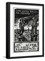 Bookplate Depicting a Row Boat-null-Framed Giclee Print