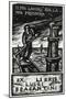 Bookplate Depicting a Row Boat-null-Mounted Giclee Print