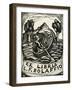 Bookplate Depicting a Row Boat-null-Framed Giclee Print