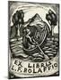 Bookplate Depicting a Row Boat-null-Mounted Giclee Print