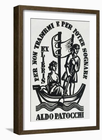 Bookplate Depicting a Sailing Boat-null-Framed Giclee Print