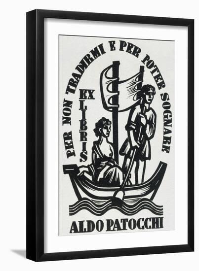 Bookplate Depicting a Sailing Boat-null-Framed Giclee Print