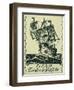 Bookplate Depicting a Sailing Boat-null-Framed Premium Giclee Print