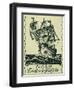 Bookplate Depicting a Sailing Boat-null-Framed Premium Giclee Print