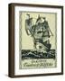 Bookplate Depicting a Sailing Boat-null-Framed Giclee Print