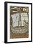 Bookplate Depicting a Sailing Boat-null-Framed Giclee Print