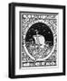 Bookplate Depicting a Sailing Boat-null-Framed Premium Giclee Print