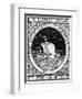 Bookplate Depicting a Sailing Boat-null-Framed Premium Giclee Print