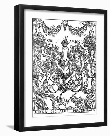 'Bookplate of Willibald Pirkheimer', c1502-1503, (1906)-Albrecht Durer-Framed Giclee Print