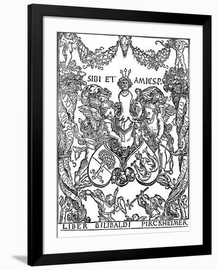 'Bookplate of Willibald Pirkheimer', c1502-1503, (1906)-Albrecht Durer-Framed Giclee Print