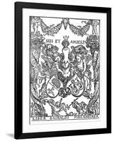 'Bookplate of Willibald Pirkheimer', c1502-1503, (1906)-Albrecht Durer-Framed Giclee Print