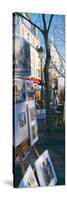 Books at a Stall with Basilique Du Sacre Coeur in the Background, Paris, France-null-Stretched Canvas